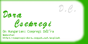 dora csepregi business card